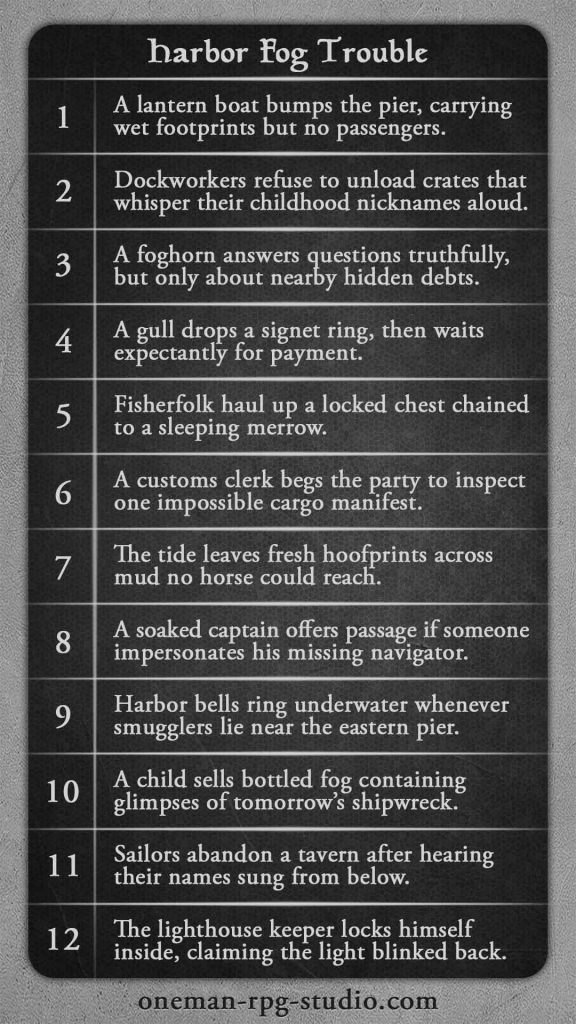 Harbor Fog Trouble