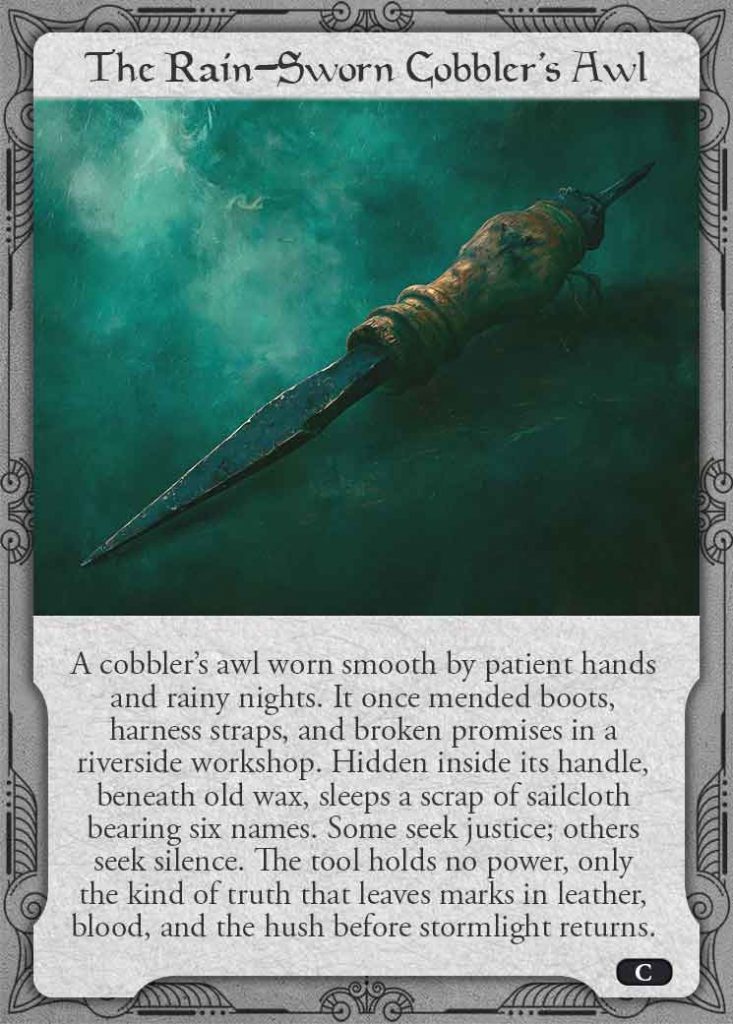The Rain-Sworn Cobbler’s Awl The Rain-Sworn Cobbler’s Awl