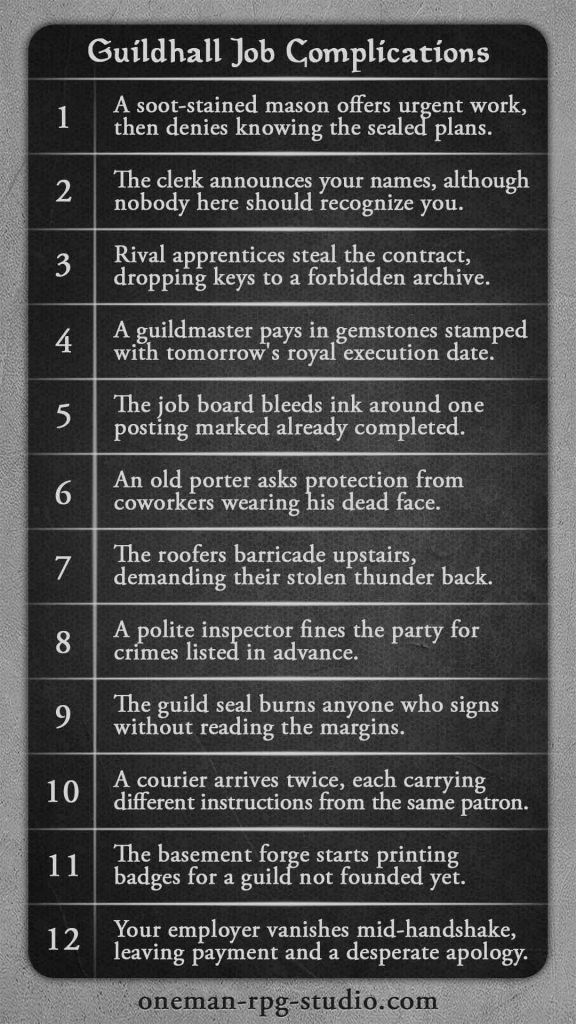 Guildhall Job Complications - prev