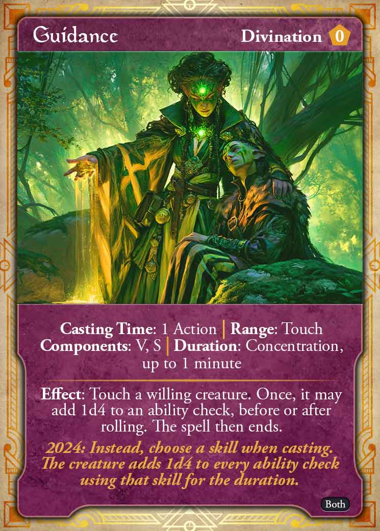 Guidance D&D 5e cantrip card preview